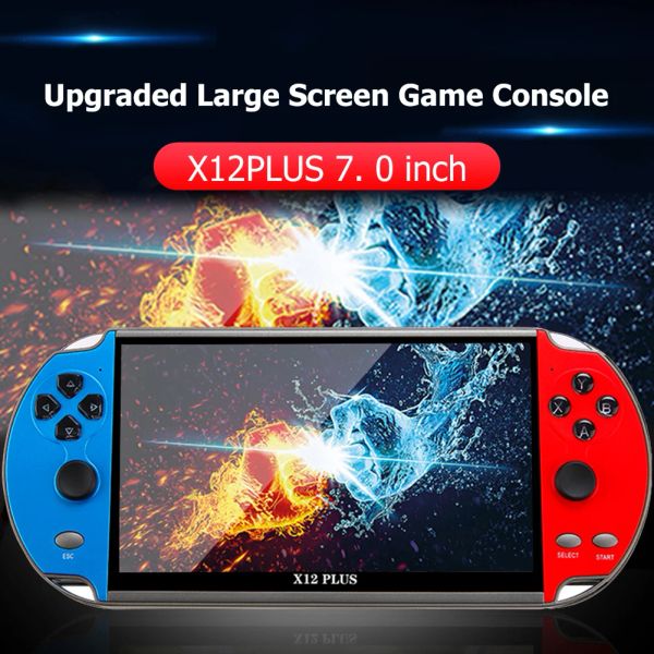 Spieler X12PLUS/X12 Handheld Game Console 7/5,1 -Zoll HD -Bildschirm Tragbarer Gebäude 10000+ Audio Video Player Classic Play Free Games Play Free Games