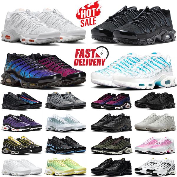 nike tn air max plus airmax tn plus tns Laufschuhe für Männer Frauen Dreifach Schwarz Weiß Unity Clean Weiß Schwarz Reflektierende Olive Universität Blau Sportschuhe