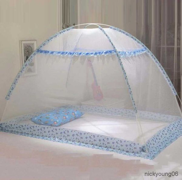 Rede de berço grande espaço dos desenhos animados dobrável mosquiteiro para crianças cama tenda bebê dossel infantil berço portátil mongol yurt mosquiteiro