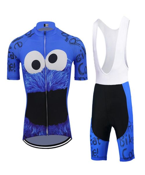 Klassische Fahrradbekleidung HERREN Radtrikot-Set blau Karton Team Radsportbekleidung Gel atmungsaktive Polster MTB Maillot Ciclismo Triathort Maill3203013