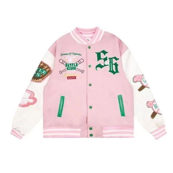 Jackets masculinos Vandy the Pink Year Anniversary Varsity Baseball Jacket Rouse