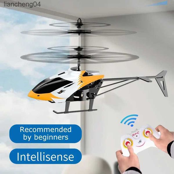 Aeronave elétrica/rc avião de controle remoto helicóptero voando mini interação avião gesto detecção crianças luz piscando brinquedo infantil