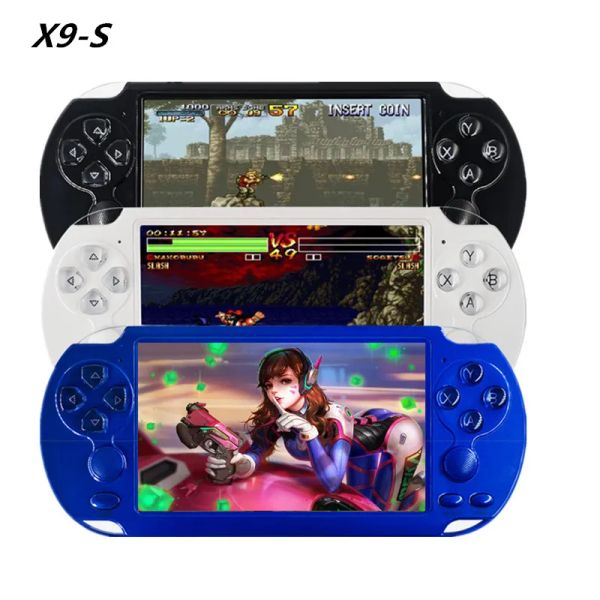 Jogadores 5.1 polegadas Handheld Game Player 8GB ROM Portátil Retro X9 Plus Video Game Console Player BuiltIn 10000 Jogos Mp3 Movie Camera