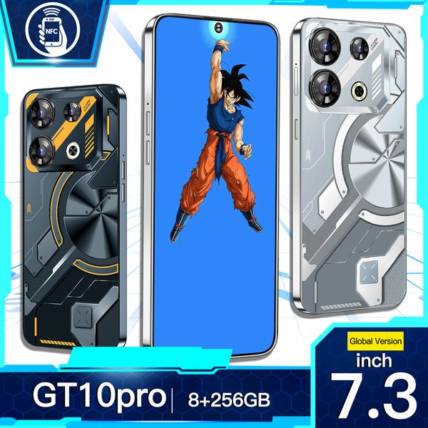 Smartphone Android 5G GT10PRO da 7,3 pollici gt10pro Impermeabile antipolvere Antiurto WIFI Doppia fotocamera All-in-one 128 GB 256 GB 512 GB 16 TB ROM 6 GB 8 GB 1 TB RAM Telefono cellulare