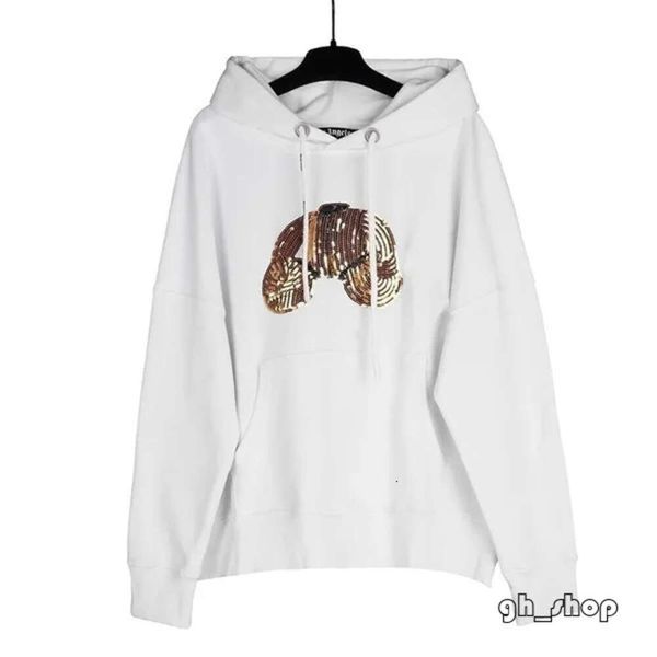 Lüks marka avcıları melekler kapüşonlu tasarımcı mans yüksek quity hoodies kazak pamuklu siyah beyaz gelgit erkek ve kadın kapşonlu kazak eşofman ayı baskı hoody 7288