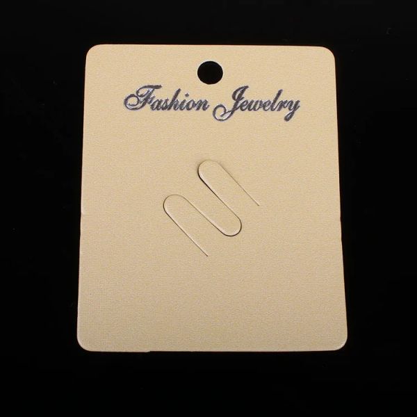 Display 100 pezzi Kraft Fashion Gioielli Crema Crema Crema Spettatura 7x5,7 cm Carte Crafta Craft Tag Gioielli display