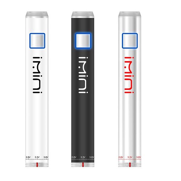 Imini 510 Thread Design 650mAh Batteria Penna Tipo C Carica Vape Pen Cartuccia Batteria 510 Connessione Adatto a 510 carrelli Preriscaldamento personalizzato Olio denso E Cig Pen Cart Box Batteria