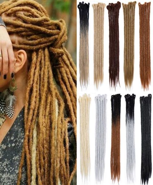 Extensões de cabelo dreadlocks feitos à mão, cabelo de crochê, kanekalon, cabelo sintético, 20 fios, dreadlock para estilo hiphop, mulheres e homens 20 28444879