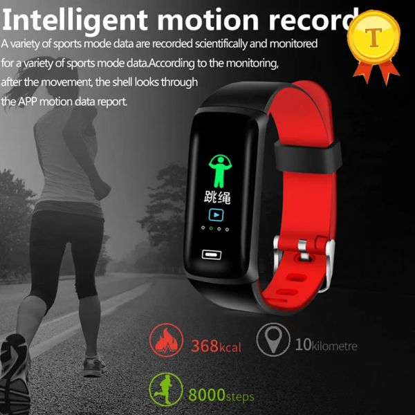 Corrente nova rastreador de fitness pulseira inteligente monitoramento freqüência cardíaca pressão arterial relógio atividade rastreador banda inteligente pk xaomi mi banda 3