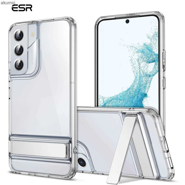 Handyhüllen ESR für Samsung S23 S22 Ultra Clear Case Kickstand für Galaxy S22 Plus Metallständer Hülle für Samsung S22 S20 TPU Cover YQ240221