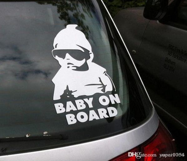 Baby on Board Car Safty Adesivo Decalcomania Impermeabile Notte Riflettente Adesivi murali Coperture per auto2835979