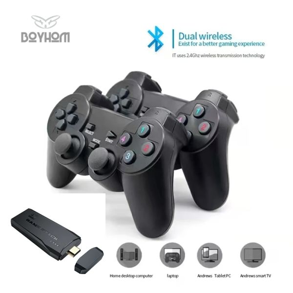 Jogadores jogadores 2.4g controlador de gamepad de jogo sem fio para joysticks de pc adequado para 4k game stick lite controlador para 4k x2 gd10 m8