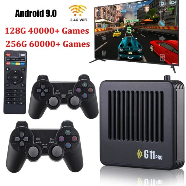 Konsolen Spiel tvBox Videospielkonsole G11 Pro Double Wireless Family Retro Klassische Spiele 64/128 GB 30000+ Spiele 4k Für PSP/DC/N64