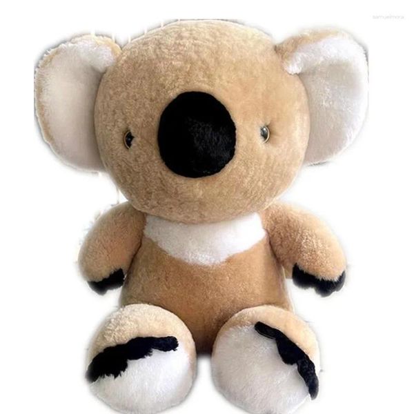 Schlüsselanhänger Weiche Echte Shearling Pelz Puppe Koala Schöne Bär Spielzeug Gefüllte Kawaii Für Kinder Kinder Geburtstag Geschenke