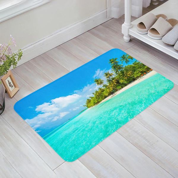 Tappeti Spiaggia Oceano Cielo Paesaggio Tappetino Porta d'ingresso Soggiorno Cucina Tappeto Tappeto antiscivolo Bagno Zerbino Decorazioni per la casa