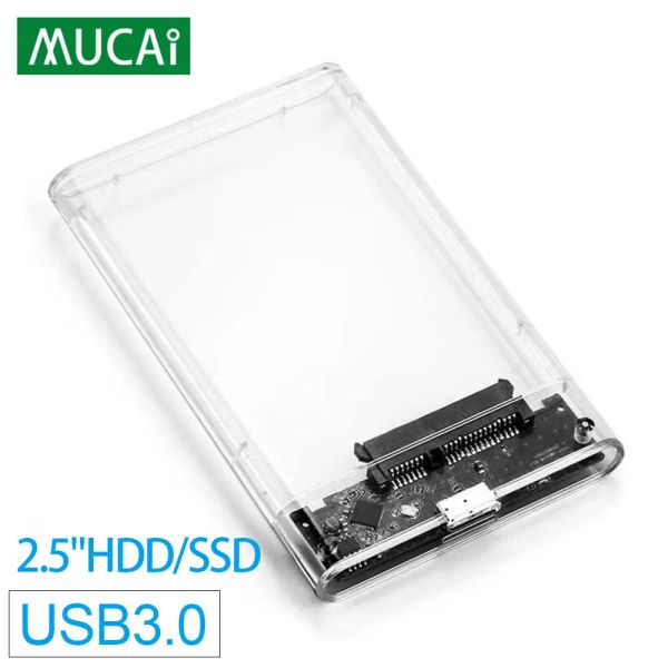 Коробки MUCAI 2,5-дюймовый чехол для жесткого диска SATA 3.0 к USB 3.0 USB 2.0 5 Гбит/с 6 ТБ HDD SSD Корпус Поддержка UASP HD Внешний жесткий диск