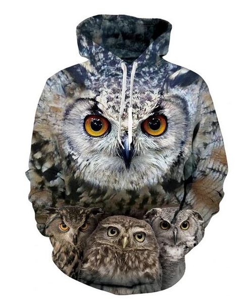 2024 Designer Hoodies Männer Frauen Hoodie Tier Eule 3D übergroße Mode Sweatshirt H2Y Hoody Langarm Sweatshirts Größe OK027