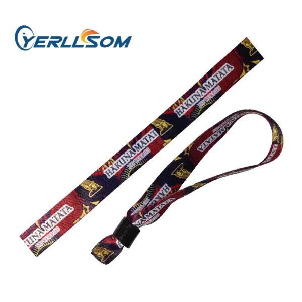 Браслеты YERLLSOM 100 шт./лот, высококачественные тканевые браслеты по индивидуальному заказу с печатным персональным логотипом для мероприятий Y20061401