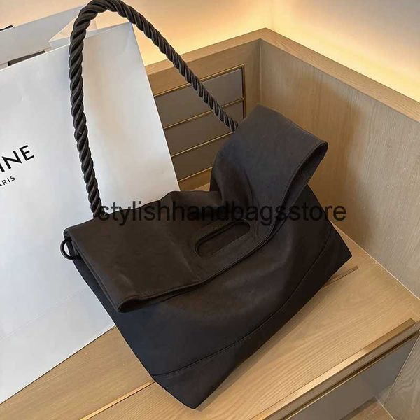 Schultertaschen Taschen für Frauen 2023 Neue Einkaufstasche mit großem Fassungsvermögen Tick Rope Messenger Bag Vielseitiger Pendler Fasion Soulder Crossbody PursesH24221