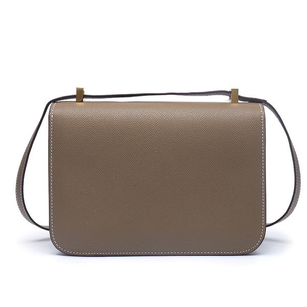 10a Designer-Tasche für Damen, vollständig handgefertigt, Wachslinie, berühmte Marke, Damen, Retro, klassische Mode, Epsom-Leder, quadratische Tasche, Schulter, diagonale goldene Schnalle, Unterarm