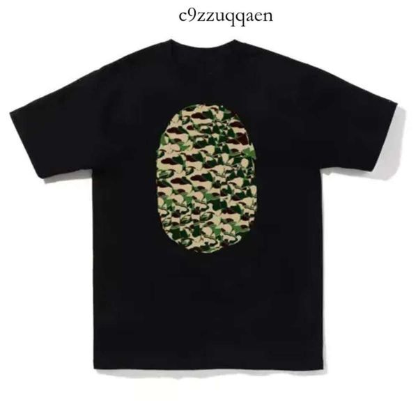 Bapesta Sommer Designer Herren T-Shirts T-Shirts Seite doppelseitig Camouflage Hai Kleidung Grafik bunt Cashew Blitz leuchtend 693