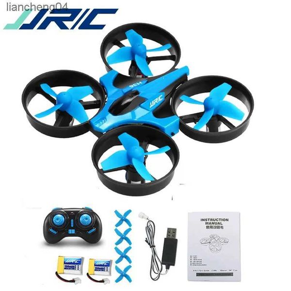 Aeronave elétrica/rc jjrc h36 rc mini drone helicóptero 4ch brinquedo quadcopter drone sem cabeça 6 eixos retorno de uma chave 360 graus flip led rc brinquedos