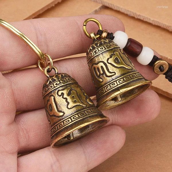 Dekoratif Figürinler 3pcs Pirinç El Sanatları Kalıplı Retro Kutsal Kutsal Kart Rüzgarı Tibet Bronz Yaratıcı Hediye Dekorasyon Kolye