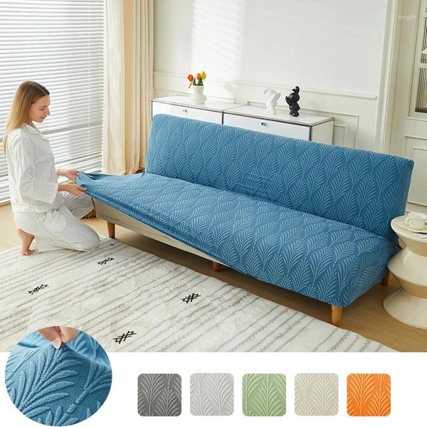 Stuhlhussen 2024 All-Inclusive-Jacquard-Sofabettbezug Stretch-Futon-Schonbezüge Schutz für Kinderhaustiere Einfach zu waschen