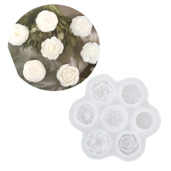 Equipamentos Diy Crystal UV resina de molde epóxi Pequeno molde de silicone decorativo de flores gesso