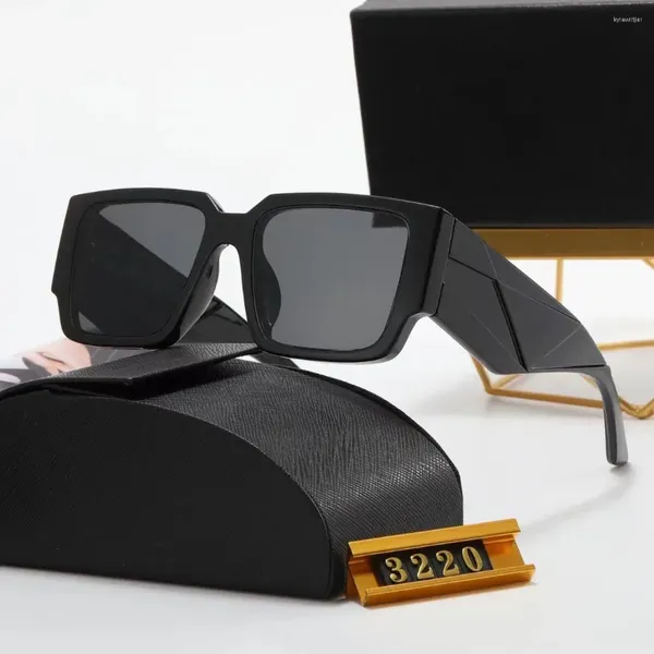 Sonnenbrille 2024 Fashion Square Frauen Männer Marke Designer Vintage Breite Bein Sonnenbrille Für Damen Ins Stilvolle Brillen UV400