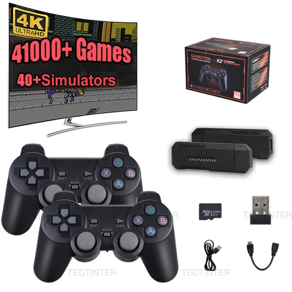 Consoles 4K X2 Plus Game Stick GD10Pro Video Game Console Builtin 41000 Retro Handheld Game Player Controller TV Gamepad Gameboy para PS1