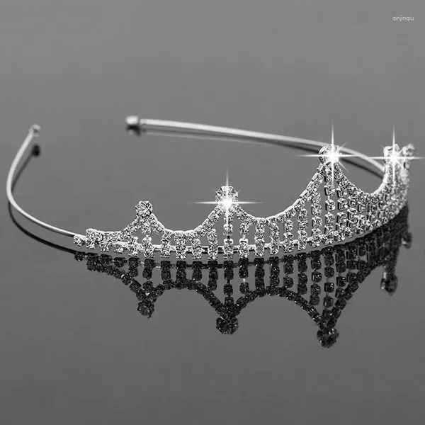 Accessori per capelli Matrimonio Nuziale Damigella d'onore Tiara Corona Fascia Regalo di Natale Ragazze Strass di cristallo Gioielli per feste 200 pezzi / lotto