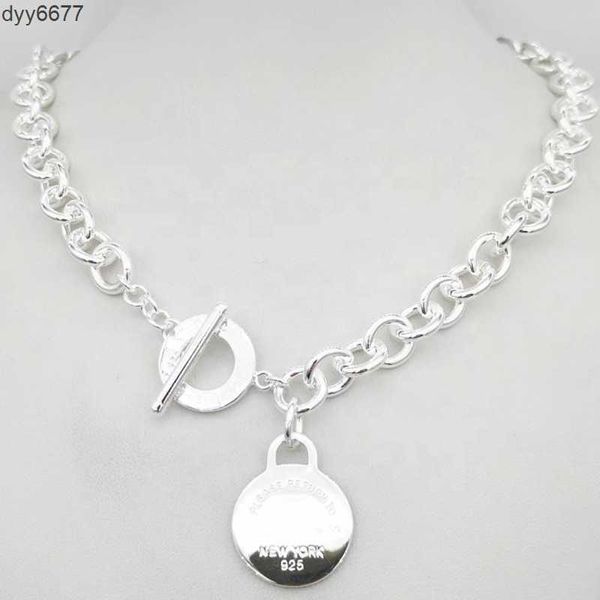 Colares Pingente Tiffanynet Colares Design Clássico Mulheres Tf Estilo Cadeia Colar S Sterling Sier Chave Coração Amor Ovo Marca Pingente Charme Nec K809 Kblx