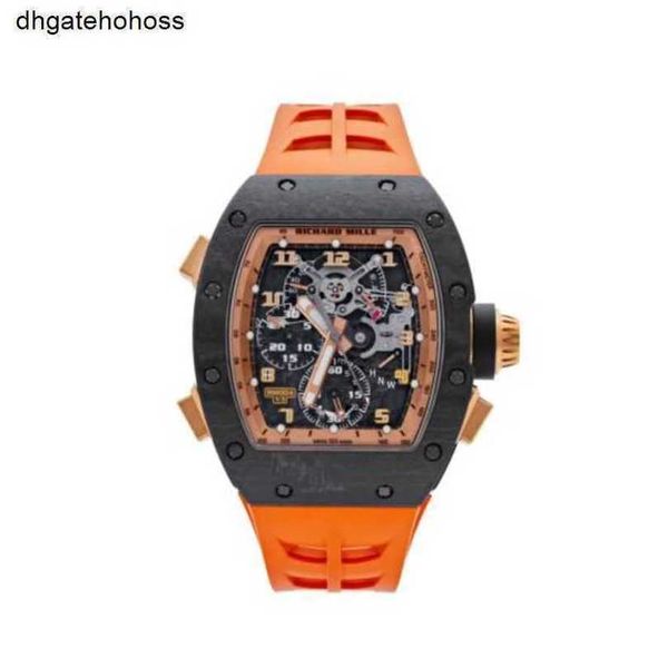 Richardmills relógio suíço relógios mecânicos richarsmilles fibra de carbono tpt ouro rosa edição asiática rm004v3 limitado masculino