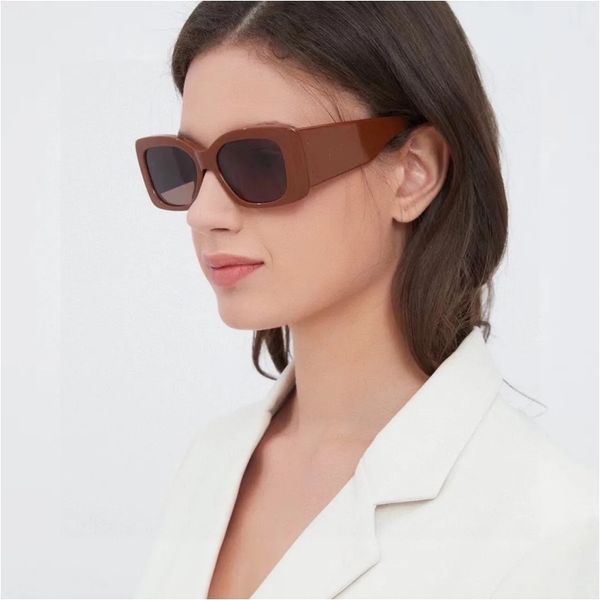 Luxusmarke Designer-Sonnenbrille für Frauen CL40282 Frühling Sommer Mode Quadratische Rechteckige Sonnenbrille Retro Stilvolle Plank Sunglas Brillen Damenbrille UV400