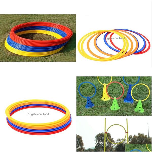 Bälle 6 Stück Set 40 cm Fußball Geschwindigkeit Agility Ringe Abs Sensitive Fußballtrainingsausrüstung Pace Lap Zubehör8901447 Drop Lieferung Dhfzy