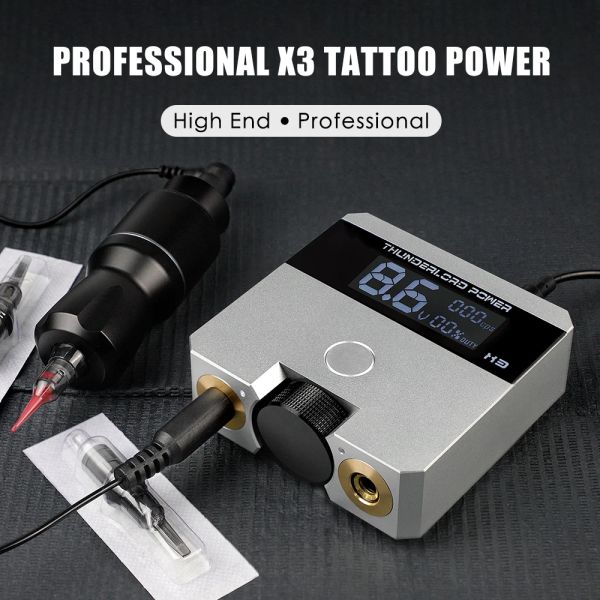 Essiccatori Thunder Lord Alimentatore per tatuaggi X3 Rotary Tattoo Hine Dispositivo Touch screen digitale LCD Alimentazione a batteria per tatuaggi per trucco permanente