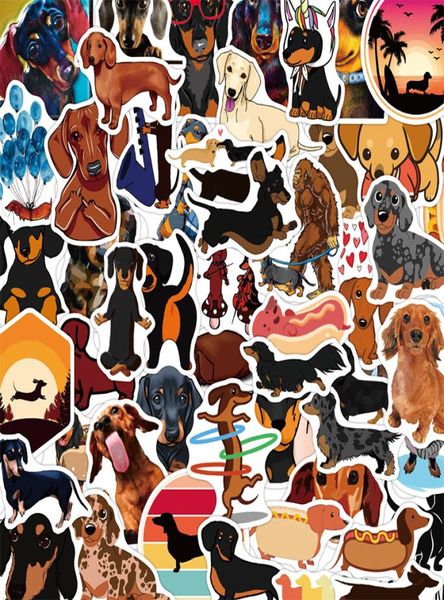 50PCS Hund Graffiti Aufkleber Pack Cartoon Tier Wasserdicht Auto Hydro Fask Laptop Koffer Reifen Niedliche Briefpapier Aufkleber Telefon Fall Ki3655668