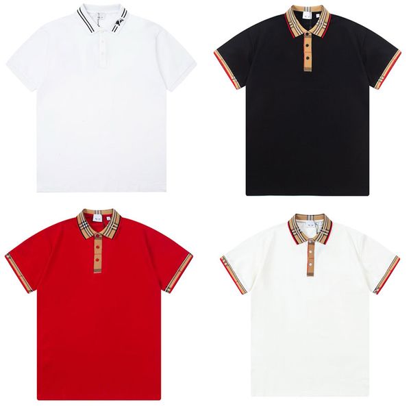 SS24 Show Frühling Sommer Herren Poloshirt mit besticktem Karo-EKD-Baumwoll-Poloshirt, kurzärmeliges Poloshirt für Herren, Oversize-Sportshirt, Herren-Tennispolo, lockeres Freizeithemd, Polos