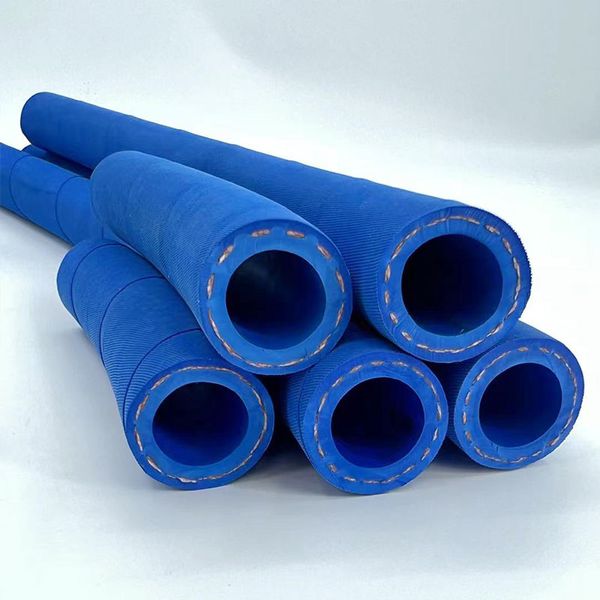 Blauer EPDM-Gummischlauch. Verschleißfester Sandstrahlschlauch mit Drahtgeflecht. Starke Flexibilität, Reißfestigkeit, hohe Festigkeit, Direktverkauf ab Werk, großer Rabatt