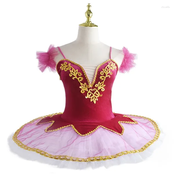 Stage Wear Urple Ballet Tutu Gonna Ragazze Donne Paillettes Abito professionale Concorso Costumi di danza Piatto Ballerina