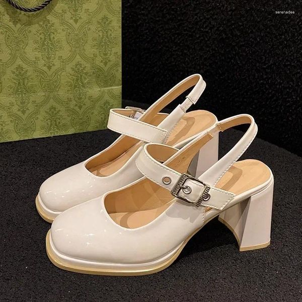 Sandali Donna Tacchi alti Abito estivo Scarpe robuste Moda 2024 Pantofole da esterno Marca Party Infradito Décolleté Femme Diapositive