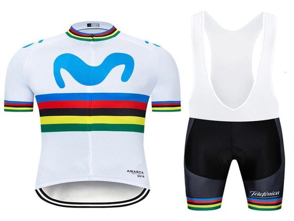 Novo 2020 movistar equipe de ciclismo ciclismo maillot bottom wear jersey shorts ropa ciclismo masculino verão secagem rápida pro7626790