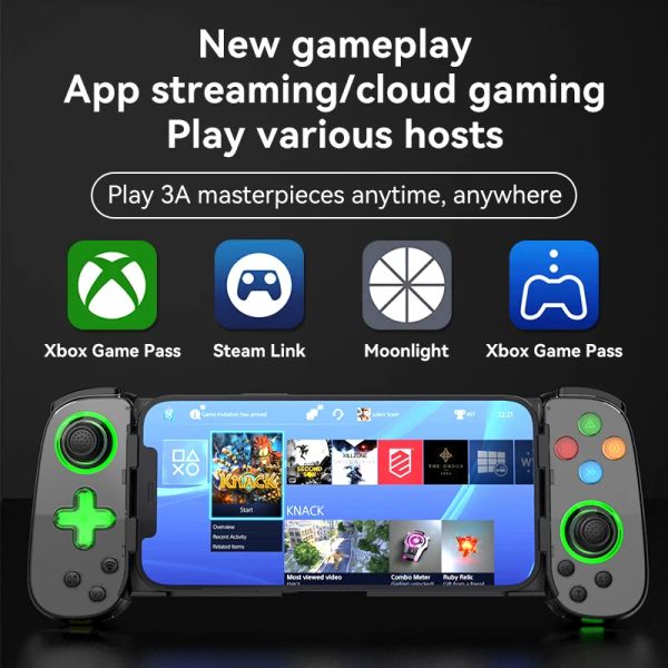 GamePads D7 Беспроводная растяжка расширяемого игрового контроллера джойстика, совместимая с телефонами Android Gamepad Joystick Accesoires