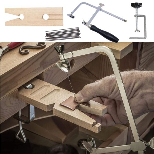 Equipamentos 1 Conjunto 3in1 SAW Professional Jeweller's Sai Jewels Tools SAW Frame 144 Blades pinos de madeira Clamp Wood Metal Jewelry Toos