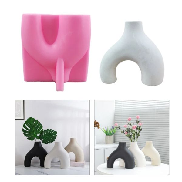 Ausrüstungen Bogen Blumentopf Silikonform DIY Sukkulenten Beton Blumentopf Vase Gips Zementform Tonform Pflanzenhalter Form