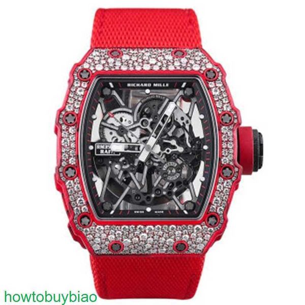 RichardMill RM35-02 Orologi da uomo Snowflake Diamond Red Devil Orologio Ultimate Edition FN29