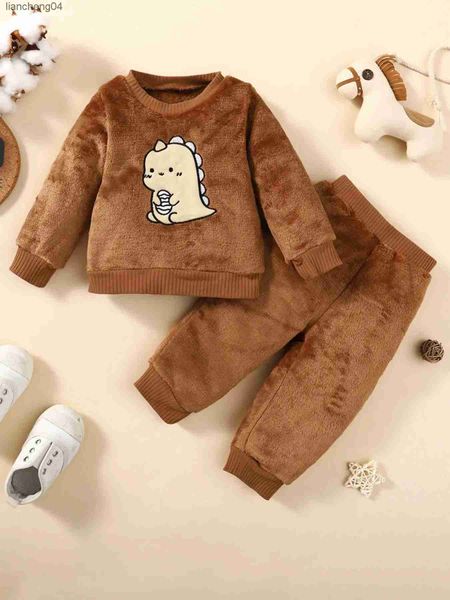 Set di abbigliamento Inverno neonato 0-24M neonate ragazzi maglione set da bambino a maniche lunghe con cappuccio morbido moda carino abbigliamento per bambini