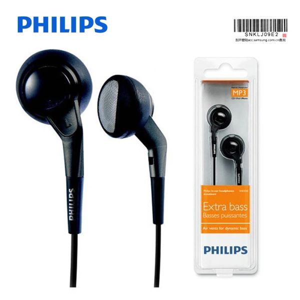 Cuffie Philips SHE2550 Auricolare cablato Supporto per giochi MP3 Laptop con stile linea da 3,5 mm per Samsung Xiaomi Huawei Verifica ufficiale