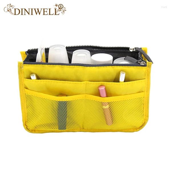 Borse portaoggetti DINIWELL Borsa portatile con doppia cerniera Inserto organizer Borsa da viaggio da donna in organizer per cosmetici Ipad